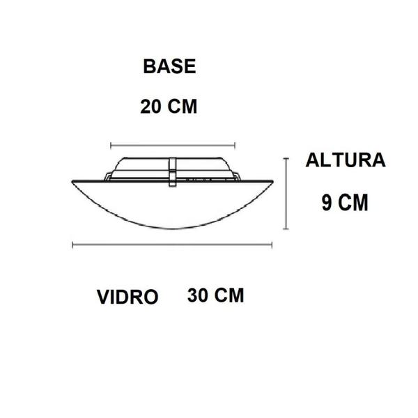 Plafon Redondo 30 Cm 2 Lâmpadas E27 - Emalustres Imagem de Plafon Redondo 30 Cm 2 Lâmpadas E27