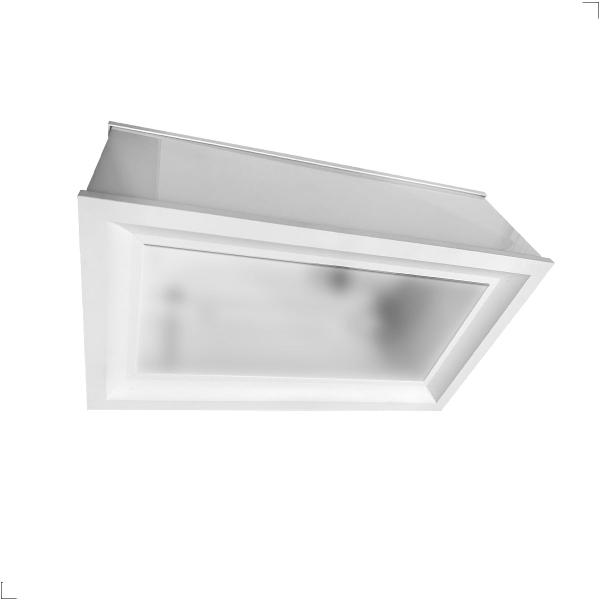 Imagem de Plafon Retangular Esplendor 1XE27 Sobrepor Bivolt Branco