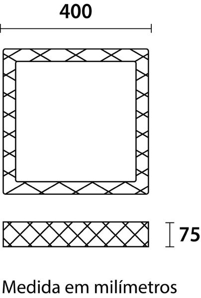 Imagem de Plafon Shine Led Quadrado 400Mm Pontilhado 24W 3000K