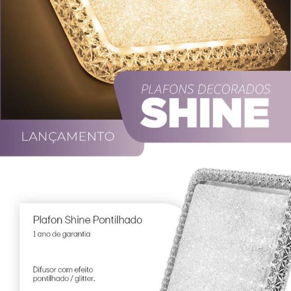 Imagem de Plafon Shine Led Quadrado Pontilhado