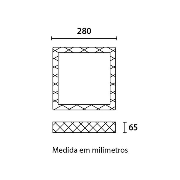 Imagem de Plafon Shine Quadrado 280MM Acrílico Liso 18W 3 Toques - Blumenau