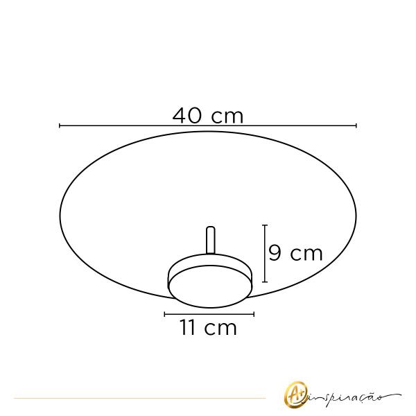 Imagem de Plafon Slice Redondo Sobrepor LED 3000K 40cm 23W 1068/40