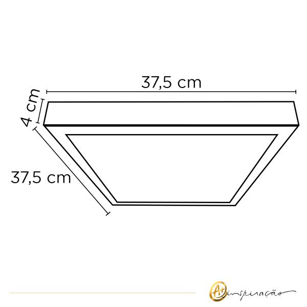 Imagem de Plafon Sobrepor Alpha LED Multicor 3K/4K/6K 30W Branco/Preto  2080