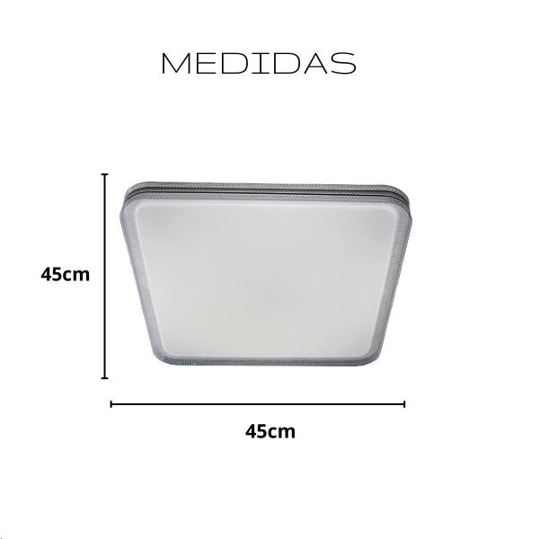 Imagem de Plafon Sobrepor led 48W 45cm 3 temperaturas 3/4/6000K IP20 Bivolt Moderno Lumier