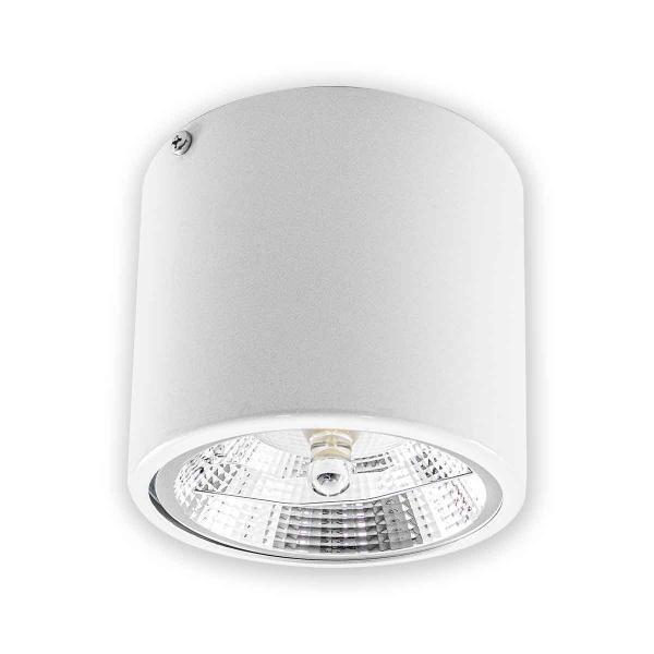 Imagem de Plafon Sobrepor Redondo Branco 1 Foco + LED AR111 Br. Quente Starlumen ST2947