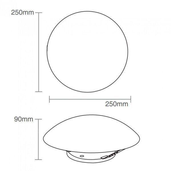 Imagem de Plafon Sobrepor Taschibra Jurerê 25cm - 1 Lâmpada