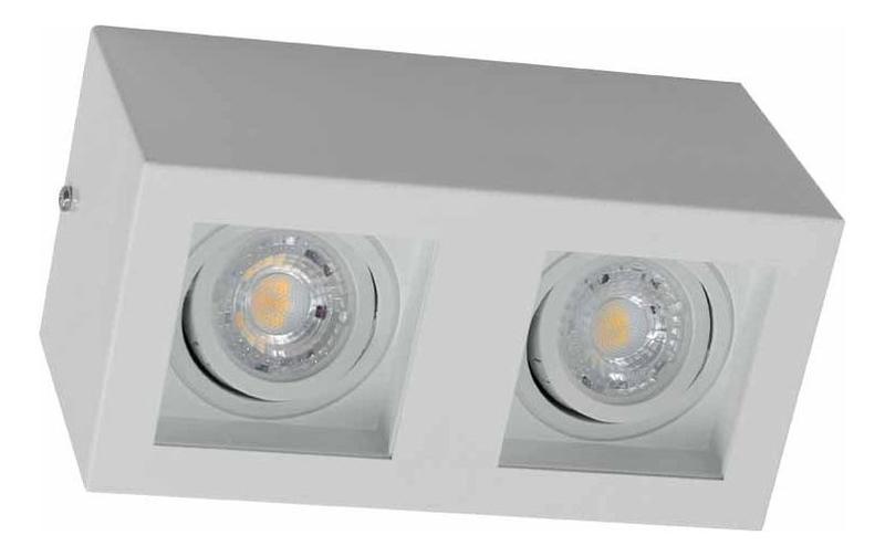 Imagem de Plafon Spot Sobrepor Box Duplo Branco P/ 2x MR16 Starlumen ST2945