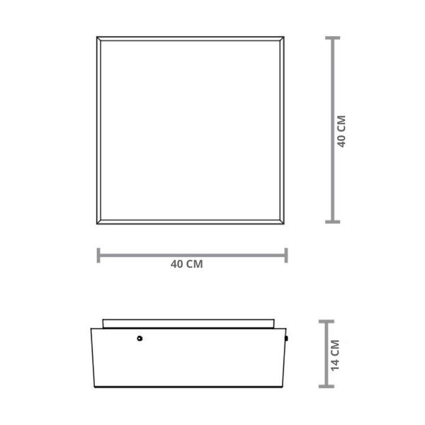 Imagem de Plafon Taschibra Quadra Quadrado 4XE27 Bivolt