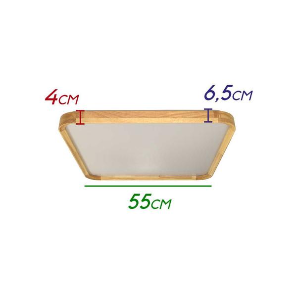 Imagem de Plafon Tora Madeira 56CM LED 48W ZM-005-wood Starlux ST2510