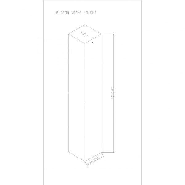 Imagem de Plafon Viena Quadrado 45cm Woods