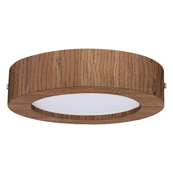 Imagem de Plafon Wood Madeira Redondo Led 12W Bivolt Imbuia