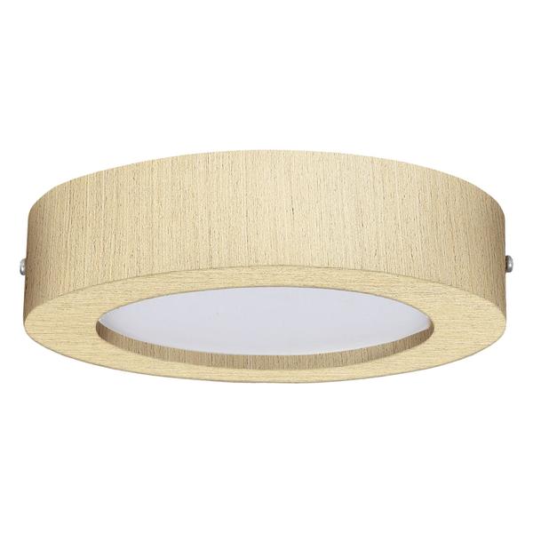 Imagem de Plafon Wood Madeira Redondo Led 18W Bivolt Marfim