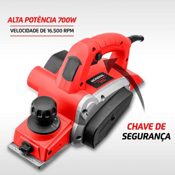 Imagem de Plaina Elétrica 700W Mondial FPL-02 com Punho Ergonômico