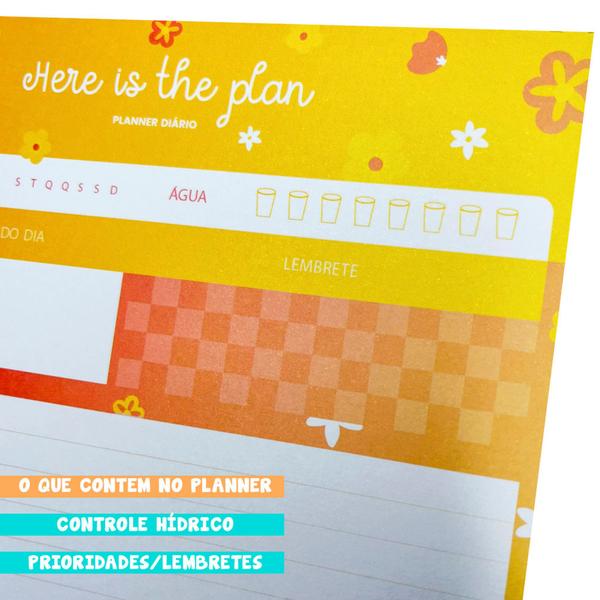 Imagem de Planejador planner diário com horários para consultórios, atendimento ao cliente, pedidos, gestão
