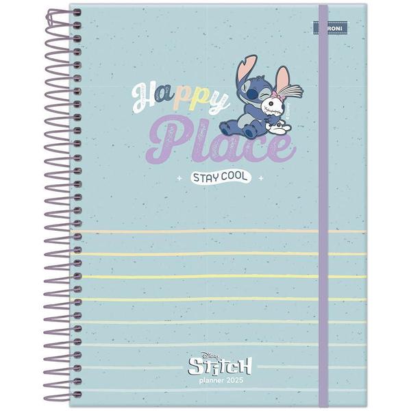 Imagem de Planner 2025 Semanal Esp 80Fls Stitch Happy Place Foroni