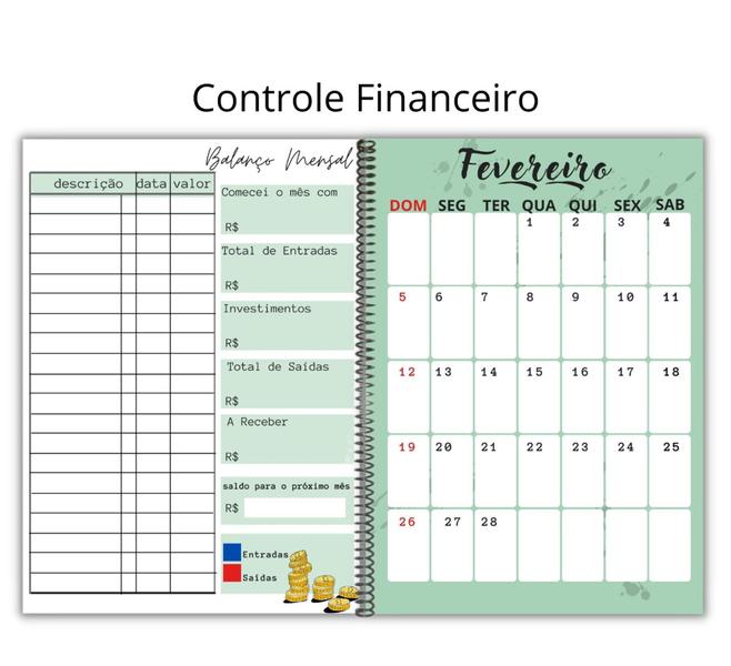 Imagem de Planner Agenda 2023 - Calendários, Controle Financeiro, Planner Semanal