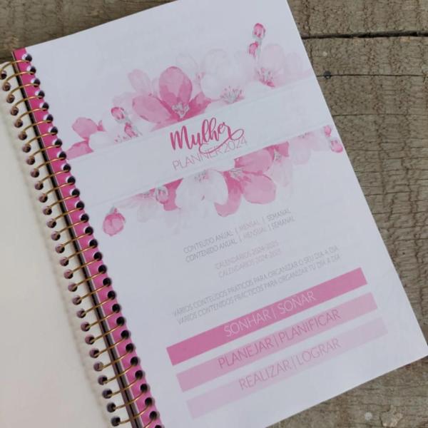 Imagem de Planner Agenda Com 80 Folhas Espiral 138x206mm 2024