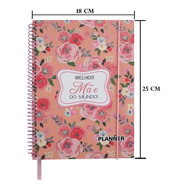 Imagem de Planner Caderno Rosa Anual Dia Das Mães Feminino 80 Páginas