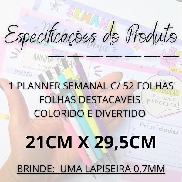 Imagem de Planner Com Frase A Mudança É Um Processo + Especial