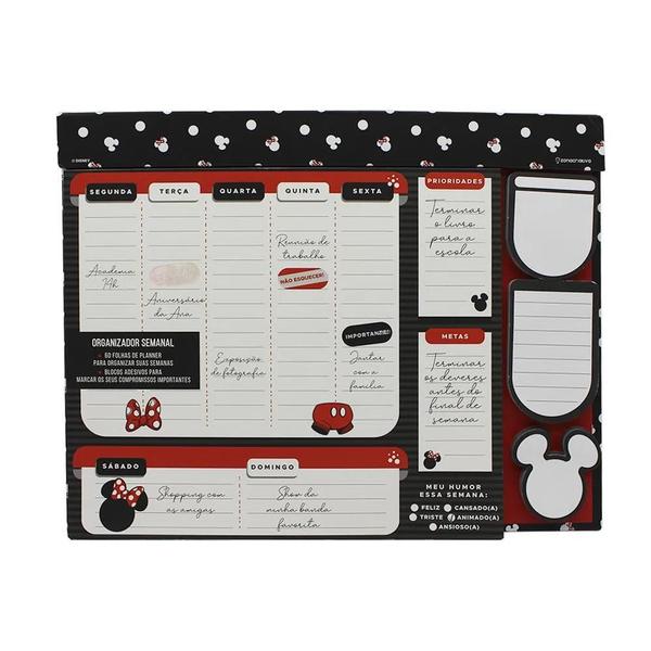 Imagem de Planner Com Notas Mickey E Minnie 30X24Cm