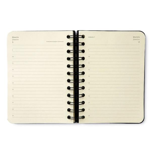 Imagem de Planner Diario Wire-O Cicero 2025 Kraft Linha E Ponto 11,5x16