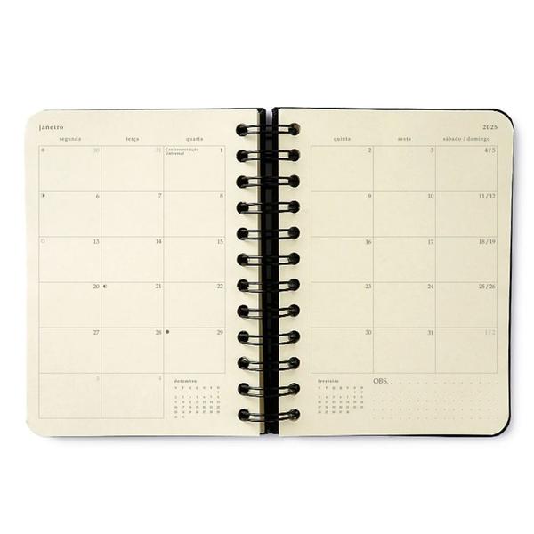 Imagem de Planner Diario Wire-O Cicero 2025 Polen Aromas Amarelo 11,5x16