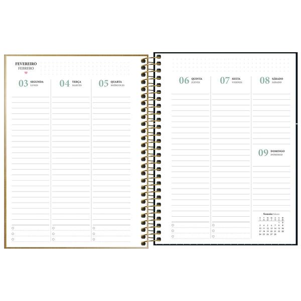 Imagem de Planner Espiral 17,7 x 24 cm West Village Metalizado 2025 Tilibra 4309