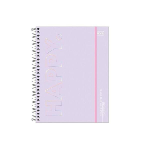 Imagem de Planner Espiral 2024 17,7x24cm Happy 90G Tilibra