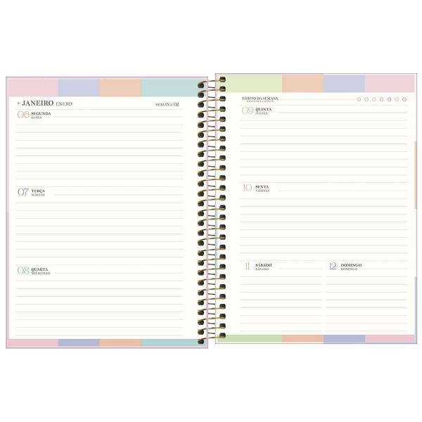 Imagem de Planner Espiral 2024 17,7x24cm Happy 90G Tilibra