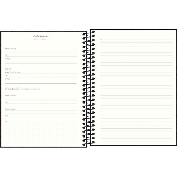 Imagem de Planner Espiral 2025 Cambridge Preto - Tilibra