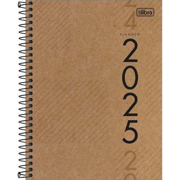 Imagem de Planner Espiral Capa Dura Kraftwork 2025 - 17,7x24cm - Capas Sortidas - Tilibra