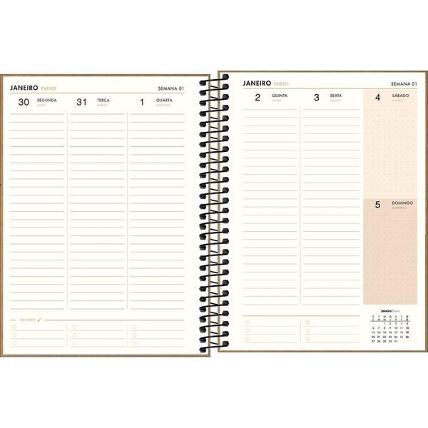 Imagem de Planner Espiral Kraftwork 17,7 x 24 cm 2025