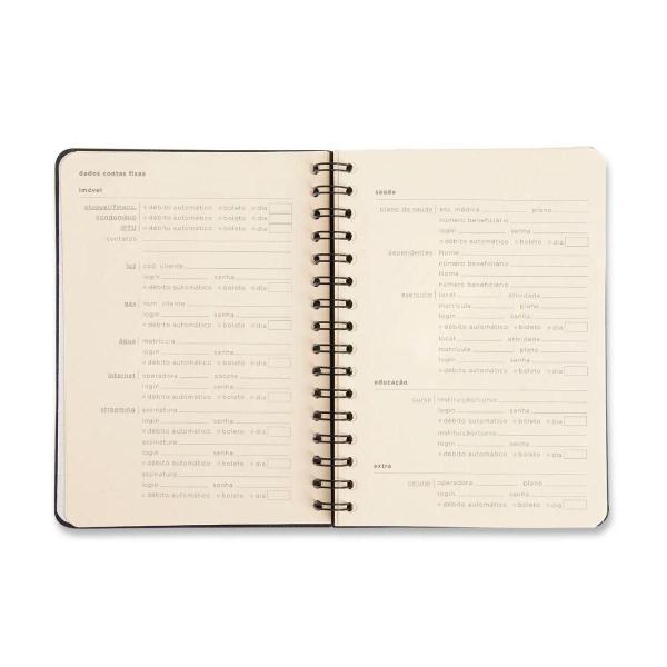 Imagem de Planner Financeiro Wire-O Cicero Classica 14,8X21Cm Preto