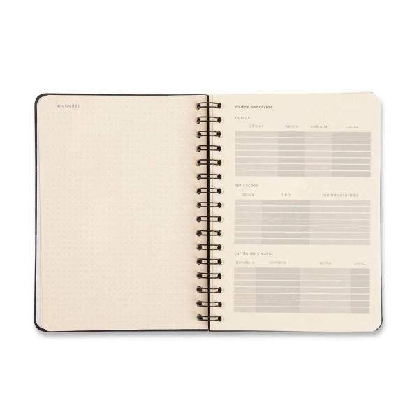 Imagem de Planner Financeiro Wire-O Cicero Classica 14,8X21Cm Preto