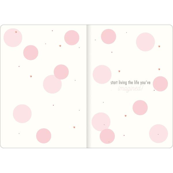 Imagem de Planner Grampeado 17,8 x 25,4 cm Soho 90 G 2022 - Listras Azuis e Rosas