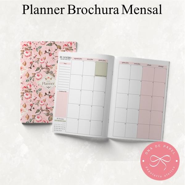 Imagem de Planner Mensal Brochura 2025 10x15cm 36 Páginas - Produto Artesanal