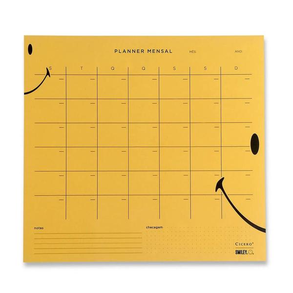 Imagem de Planner Permanente Bloco Mensal 29,7x27cm Smiley Amarelo Cicero