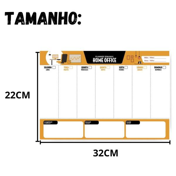 Imagem de Planner permanente com 53 folhas home office (bloco) - sd