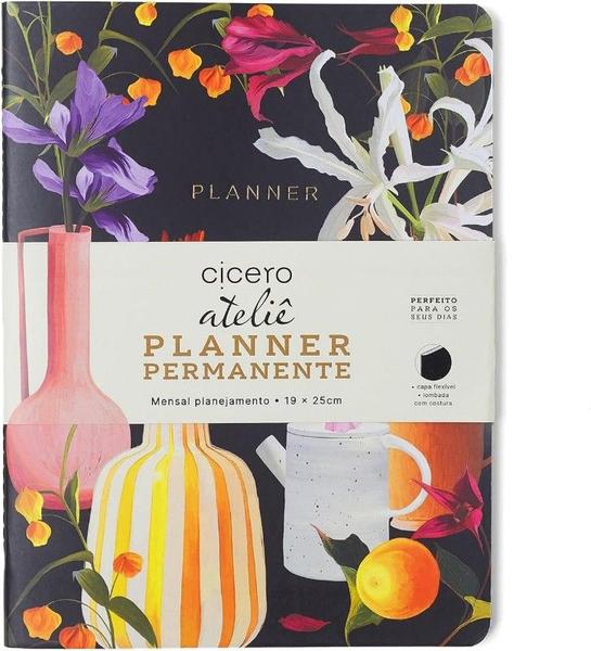 Imagem de Planner Permanente Revista Planejamento Atelie Mensal 19x25 Preto