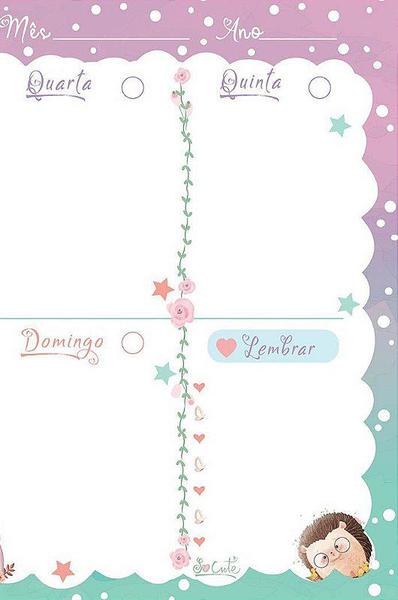 Imagem de Planner permanente semanal So Cute 53f 275x200mm - SD