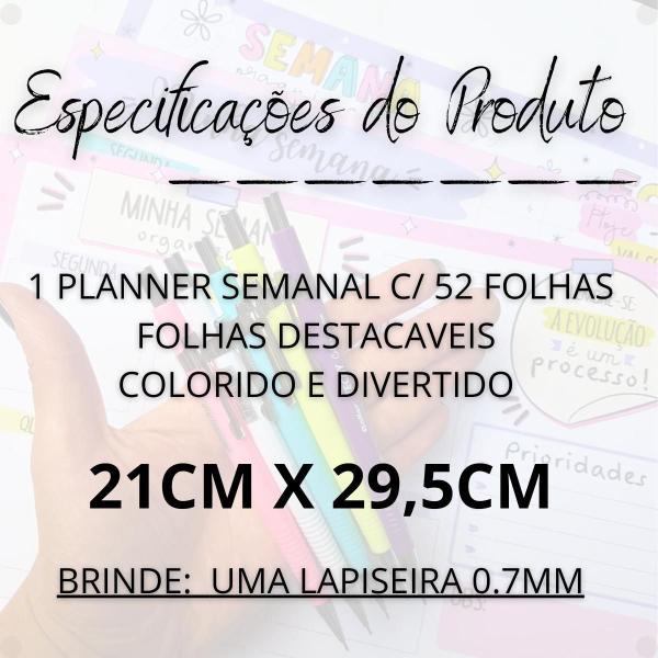 Imagem de Planner Semanal A Evolução É Um Processo + Organizar