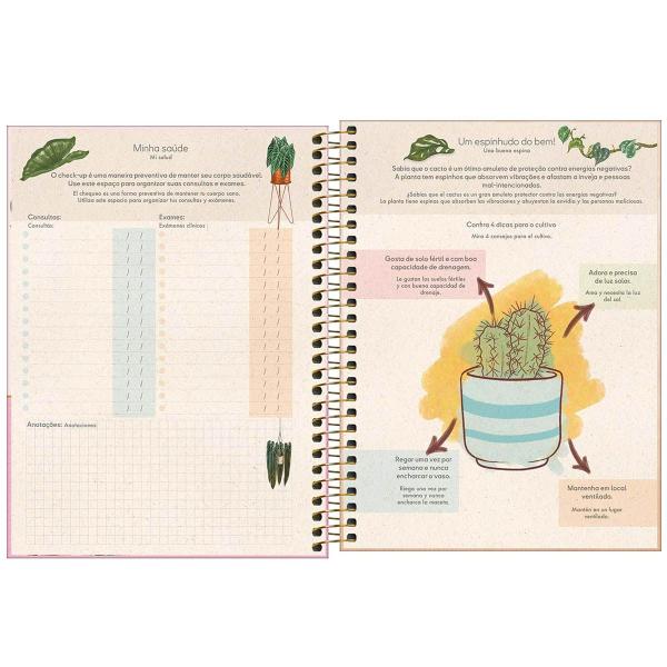 Imagem de Planner semanal espiral 2025 80 folhas Naturalis M7 Tilibra