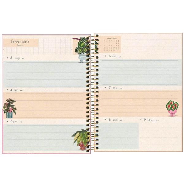 Imagem de Planner semanal espiral 2025 80 folhas Naturalis M7 Tilibra