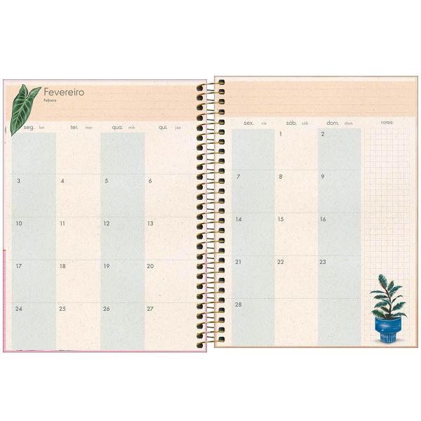 Imagem de Planner semanal espiral 2025 80 folhas Naturalis M7 Tilibra