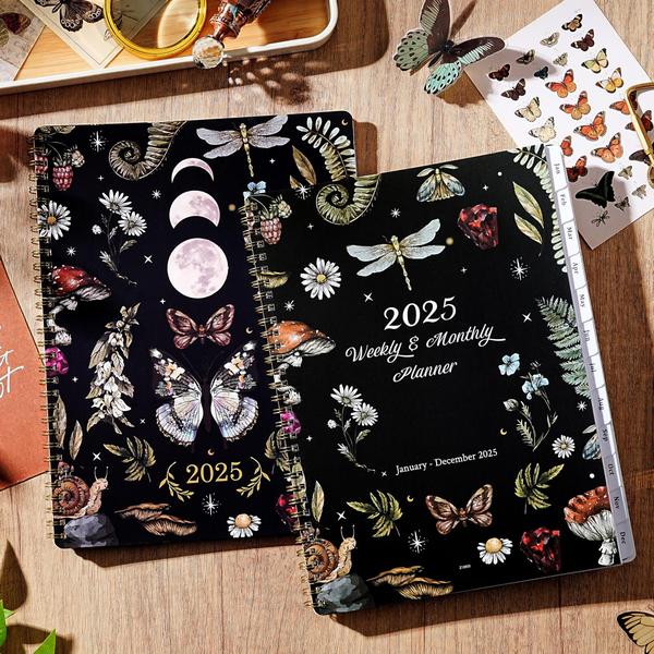 Imagem de Planner Tersus 2025 semanal/mensal, 21,6 x 27,9 cm, encadernado em espiral