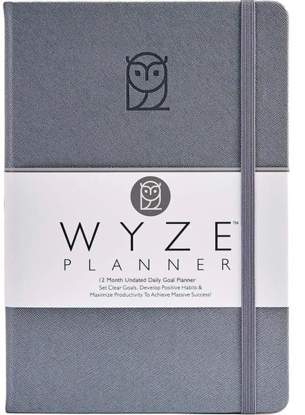 Imagem de Planner Wyze Planner Pro, definição de metas, 12 meses, cinza