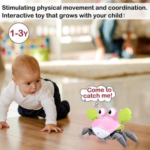 Imagem de Planos de brinquedo Crawling Crab Baby com música e luz LED 0-36M Pi