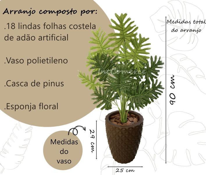 Imagem de Planta Artificial Bananinha Com Vaso Polietileno Completo