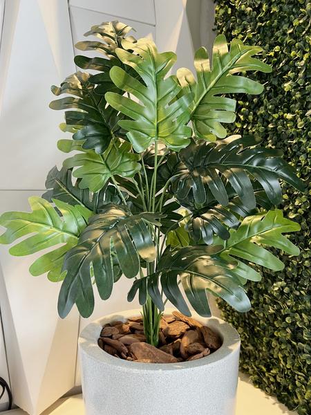 Imagem de Planta Artificial Bananinha + Vaso Polietileno Cores