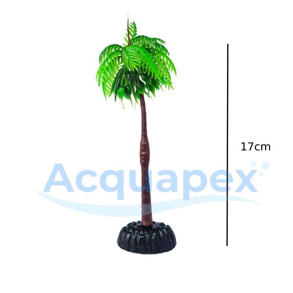 Imagem de Planta Artificial Coqueiro 17cm Enfeite p/ Aquário Decoração